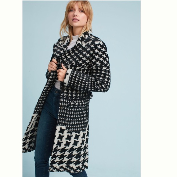 NWT Anthropologie Houndstooth Coat, XS, S, XL - Picture 5 of 9
